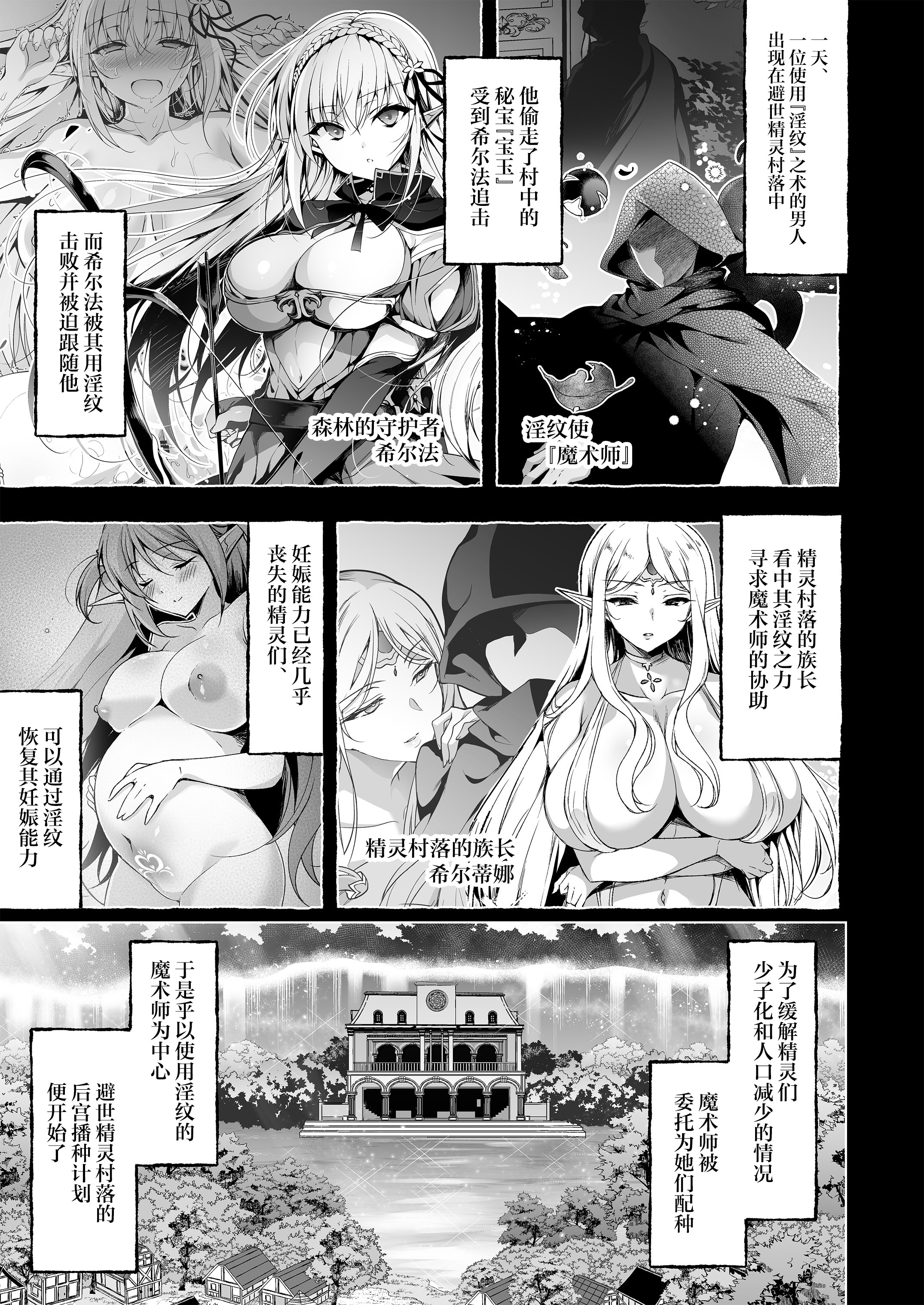 [日本漫画] [にのこや (にの子)] 淫紋魔術師のエルフハーレム｜淫纹魔术师的精灵后宫生活~为精灵刻上淫纹的故事 番外篇①~ 单本,巨乳大奶,露出,大阴茎#[25P]-3