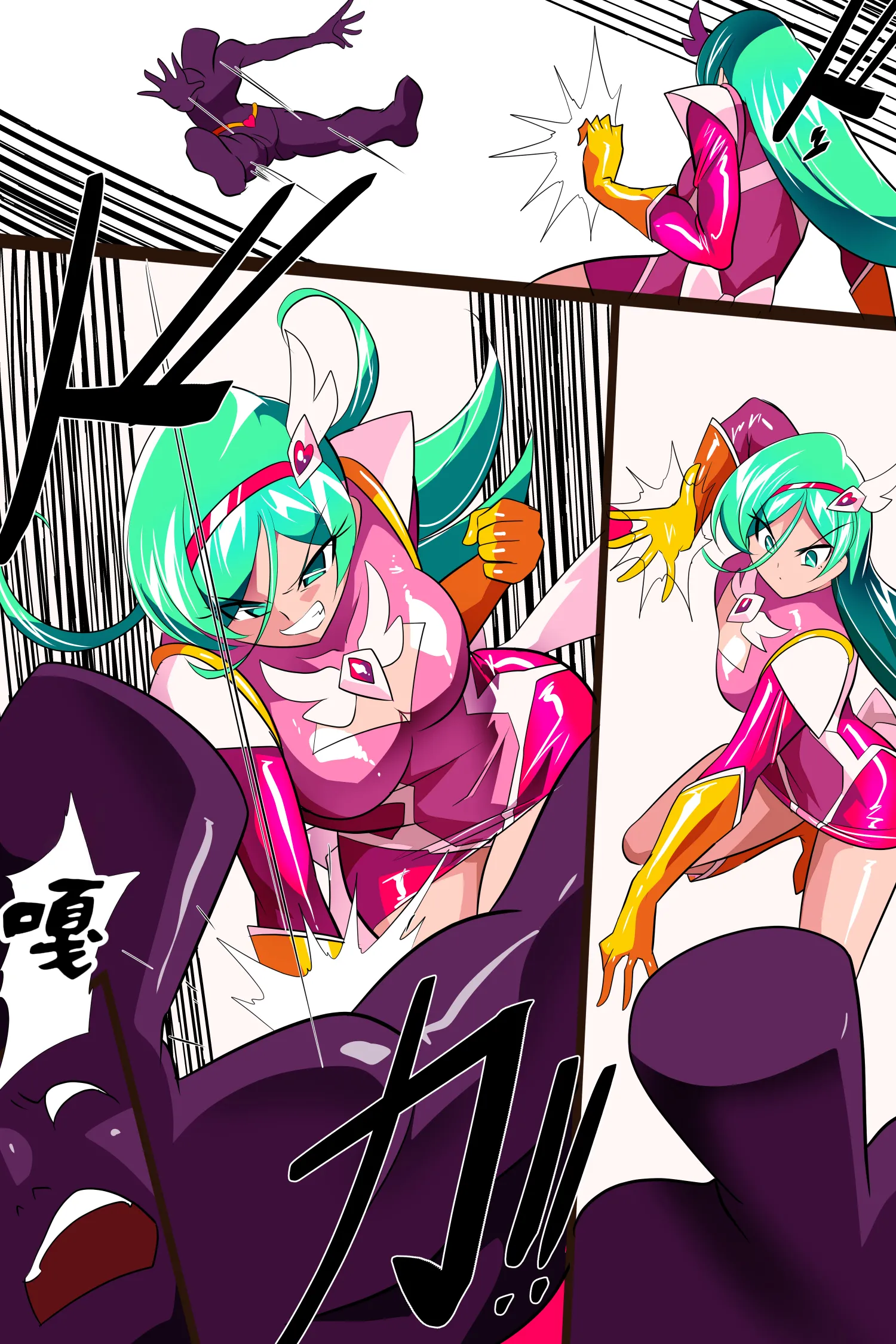 [日本漫画] [ワラビモチー] Heroine Harassment サイコレディ・ミーティアVS記憶改変アンドロイド｜心灵女侠・流星VS记忆改变改造人 单本,巨乳大奶,露出,全彩,大阴茎#[25P]-3