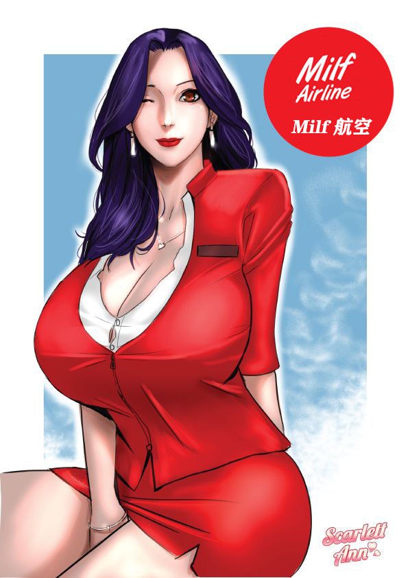 [日本漫画] [淫乱的空姐妈妈][Scarlett Ann] Milf Airline 辣妈航空 1 单本,熟女人妻,巨乳大奶,全彩#[51P]-1