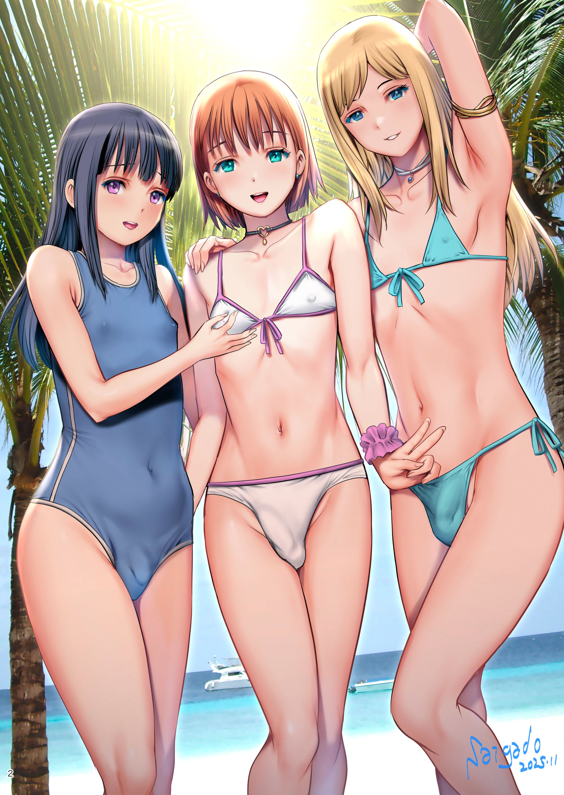 [日本漫画] [彩画堂] Hi!girlies! ぼくのおとこのコにっき 单本,巨乳大奶,露出,大阴茎#[28P]-1