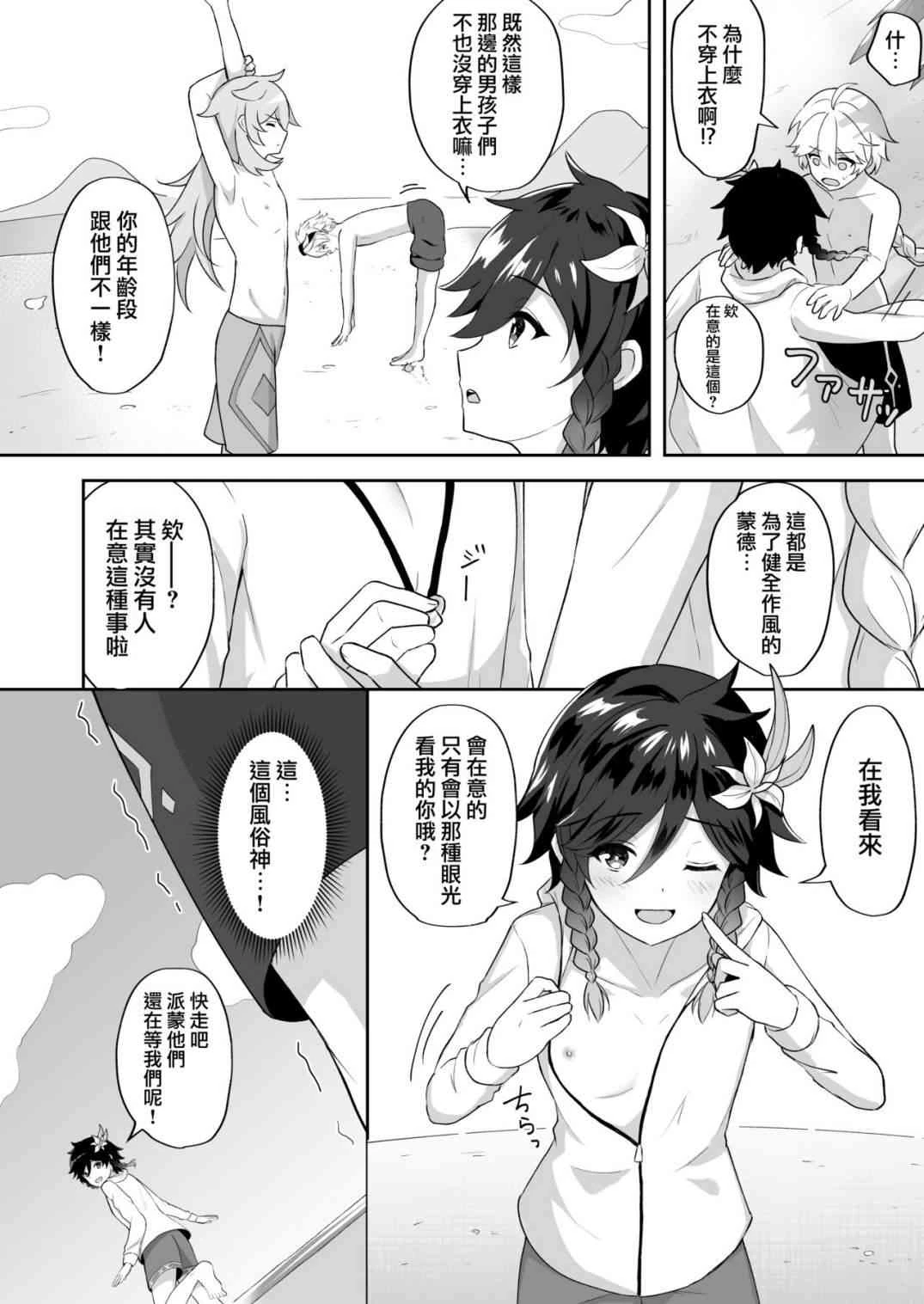 [日本漫画] 在海滩上撰写的诗(原神) 同人,药娘伪娘伪娘,BL#[36P]-3