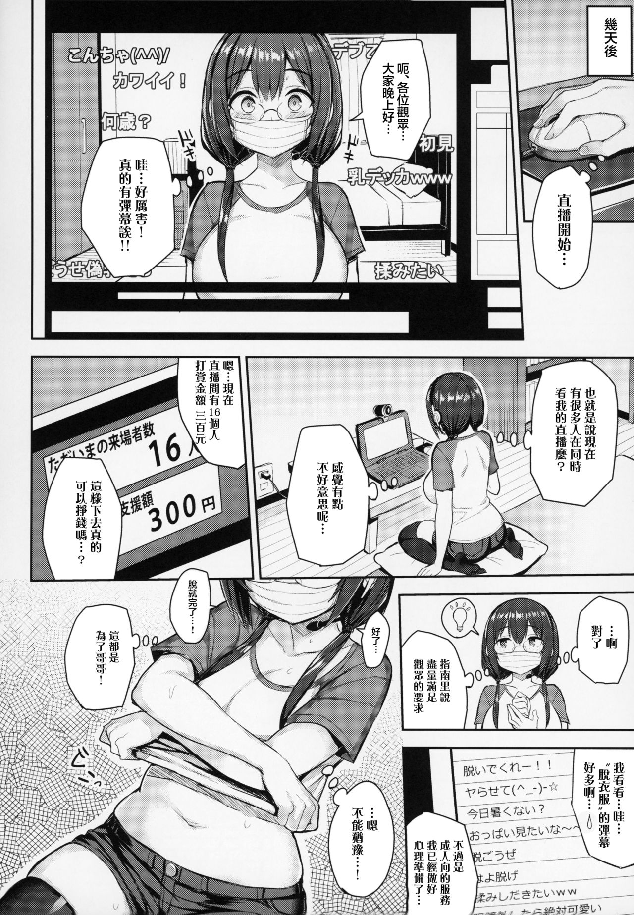 [Manga] A book that wants to have sex with a plump streaming girl off the go Single book, glasses, big breasts#[26P]-8