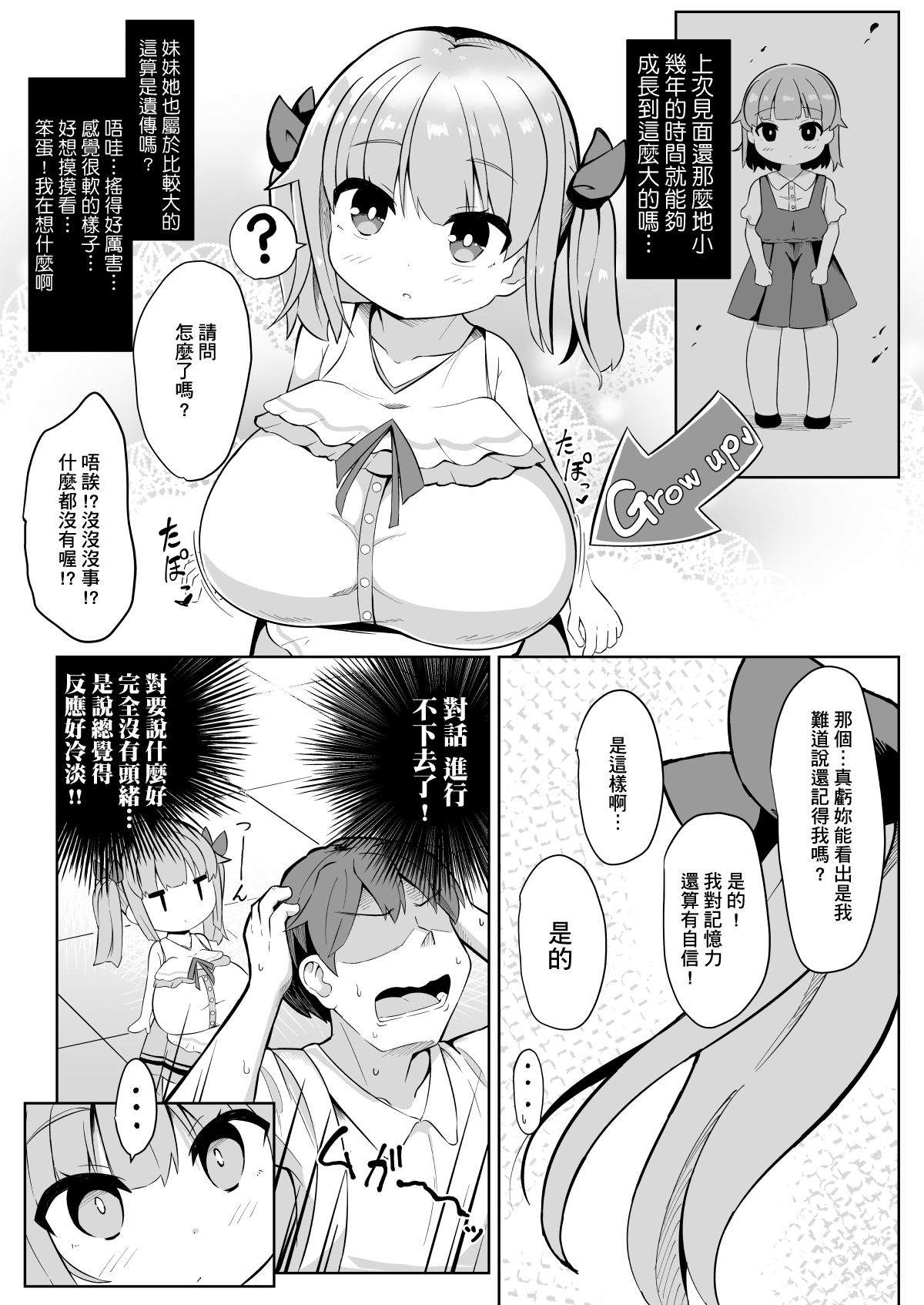 [Manga] [Akaa (HiRB816)] Hisashiburi ni Atta Imut n Musume ga Kynyuu de Osumashiya-san ni Nattemashita. [Chinese] Single book, loli, big breasts, inappropriate, single woman, ponytail, tits#[29P]-6