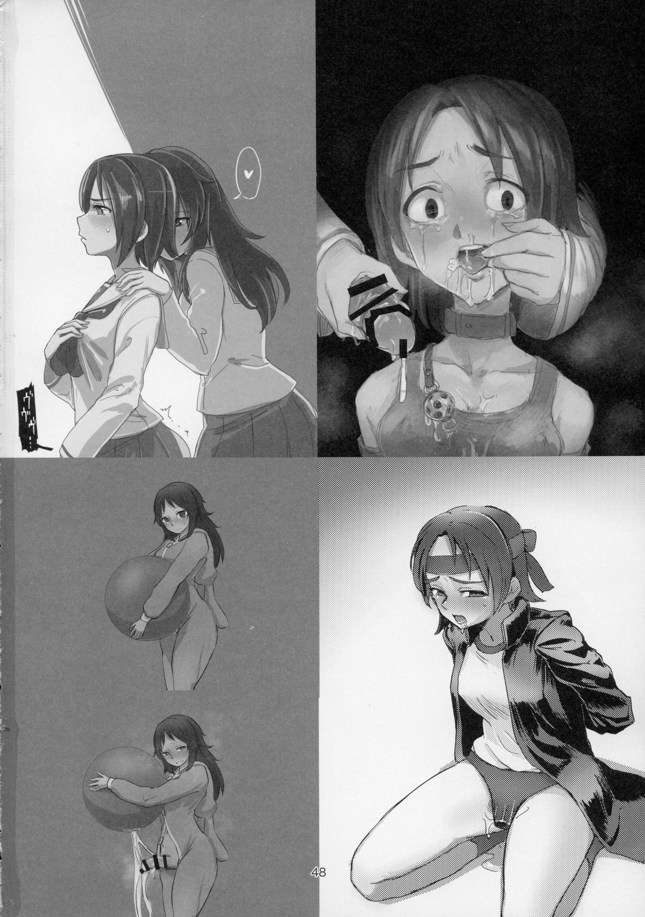 [Manga] (C91) [Yakitate Jamaica (Amushi)] Sawakan - Futanari Usagi-san n Sawa Azusa Kairaku Chukyu Hn (Girls und Panzer) Single book, glasses, orgasm, rape, female student uniform, group p#[47P]-47