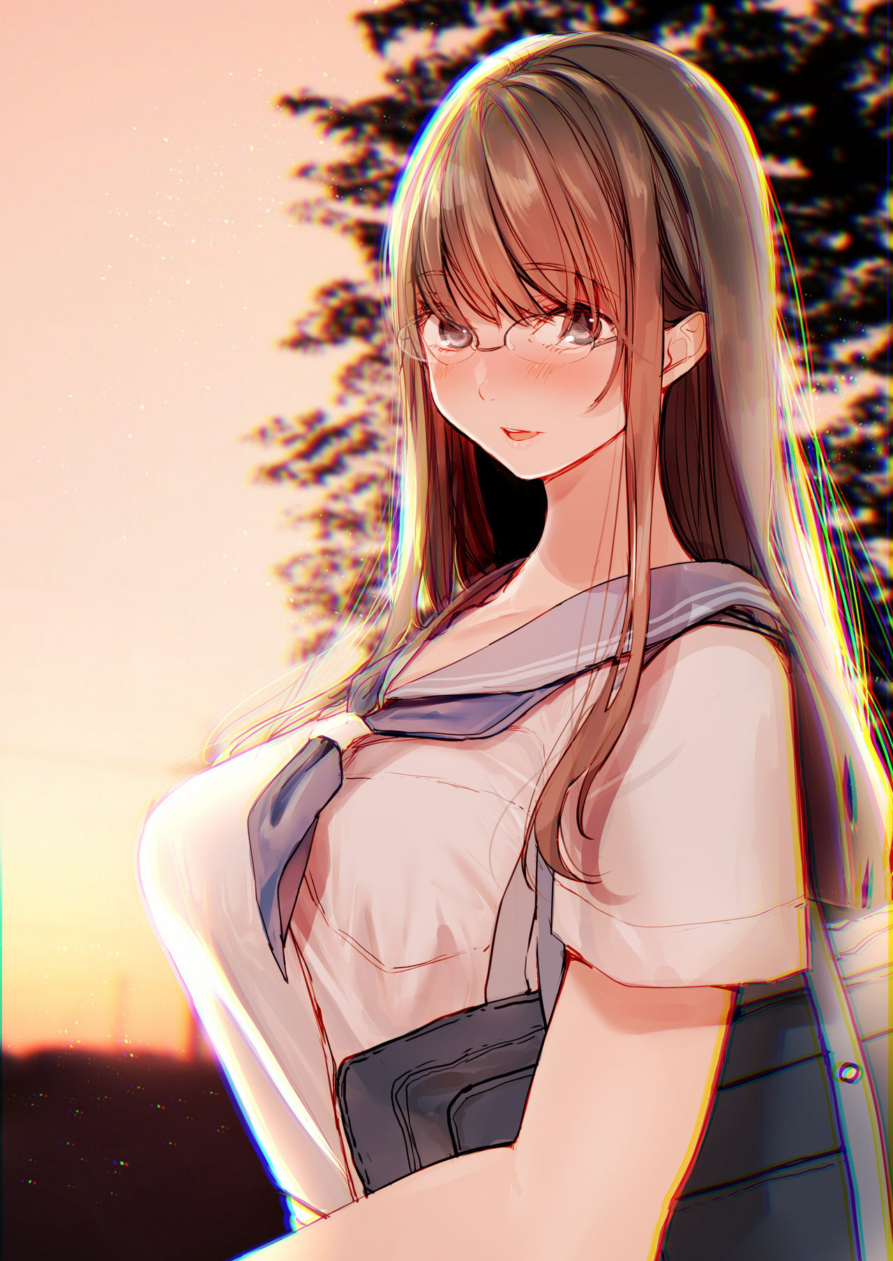 [Manga] [Amaineir (Amane Ruri)] Sensei t Usagi [Chinese] [Digital] Single book, glasses, big breasts, single female, female student uniform, single male, teacher#[21P]-21