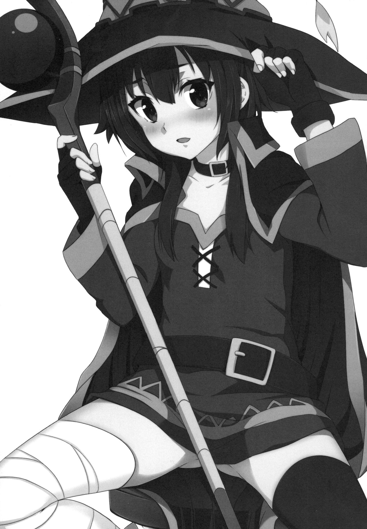 [日本漫画] [Nikoushikou (Nekosaki Aoi)] Megumin ni Karei na Shasei o!  為惠惠獻上華麗的爆射 (Kono Subarashii Sekai ni Syukufuku o!)  单本,萝莉,强奸,单男,乳交,丝袜#[21P]-2