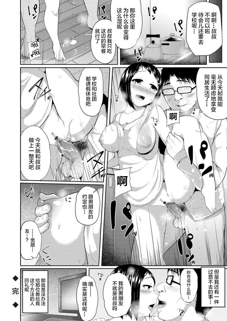 [日本漫画] [Yuna] Kyousei Saimin Dousei Seikatsu ~Kyonyuu JK no Mei ga Oji no Ie ni Isourou shite kita Ken~ (COMIC Grape Vol. 57)   单本,不伦,NTR,单女,女学生制服,单男#[21P]-21