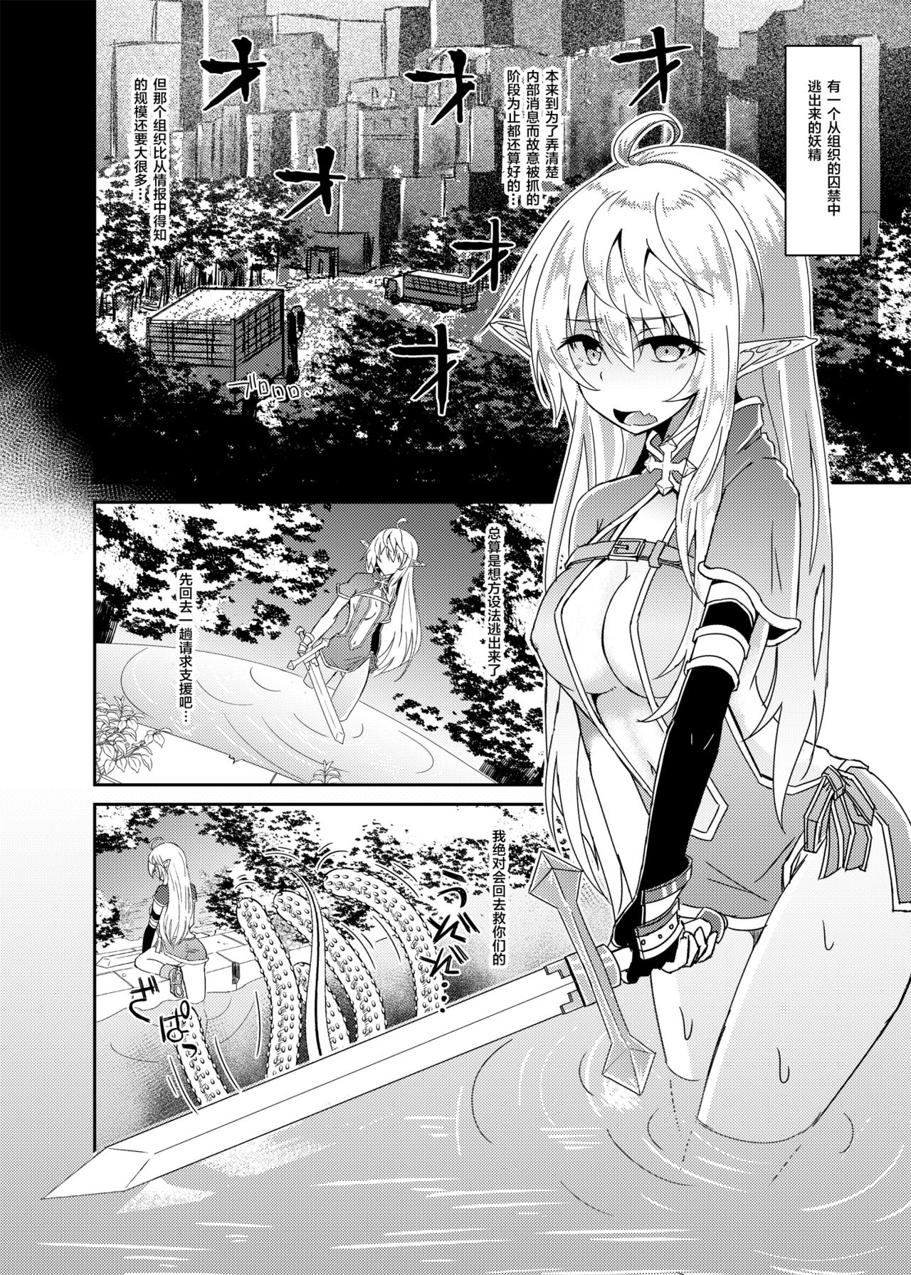 [日本漫画] [Hakkindo (Suisui)] Toubou ELF [Chinese  单本,强奸,单女,暗黑皮肤,兽交#[26P]-4