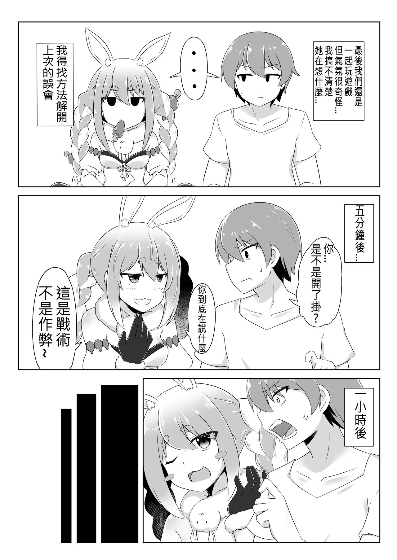 [Manga] [RH Penpuu (Kurenai Htaru)] Kyuukeishitsu n Pek!  PEKO OF THE COMFORT ROOM! (Usada Pekra) Single book, loli, single female, single male, broken, ponytail#[26P]-10