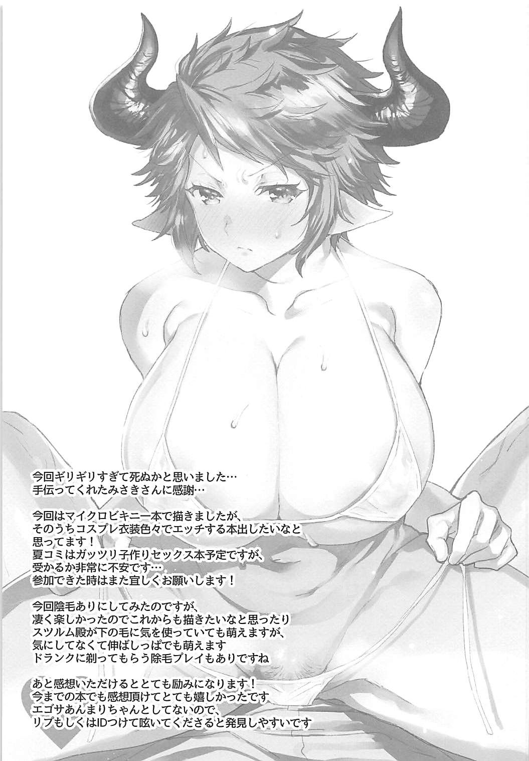 [Manga] (COMIC1☆13) [Hachimitsu Rmance (En Yukimi)] Kre Gurai Atashi ni datte Dekiru tte Itteru dar! (Granblue Fantasy) Single book, big breasts, single female, single male, bikini, swimsuit, hairy#[30P]-28