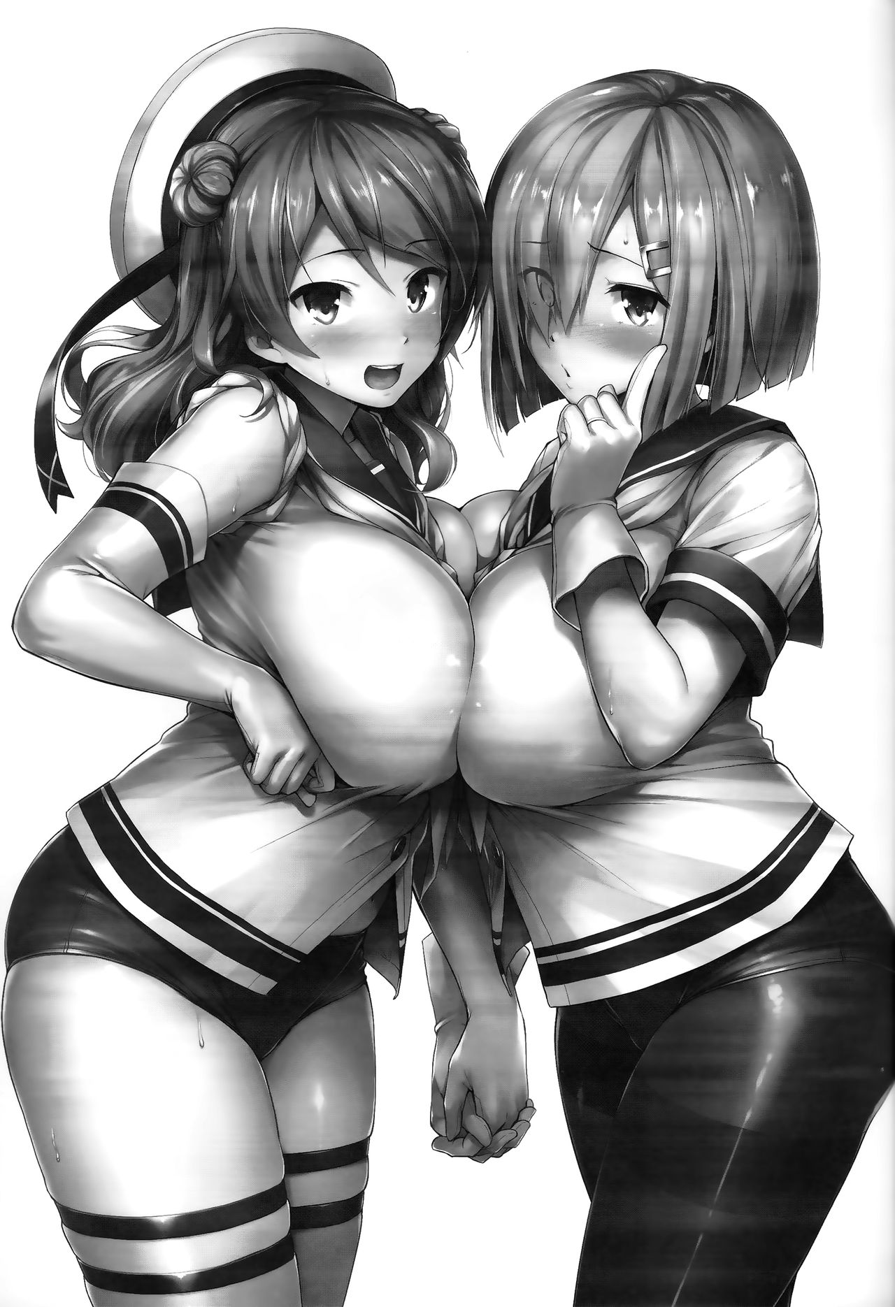 [Manga] (C93) [Juji Mujh (Shinzuka Gerge)] Ura Hama Pai (Kantai Cllectin -Kanclle-) Single book, big breasts, female student uniform, single male, group P, stockings#[26P]-2