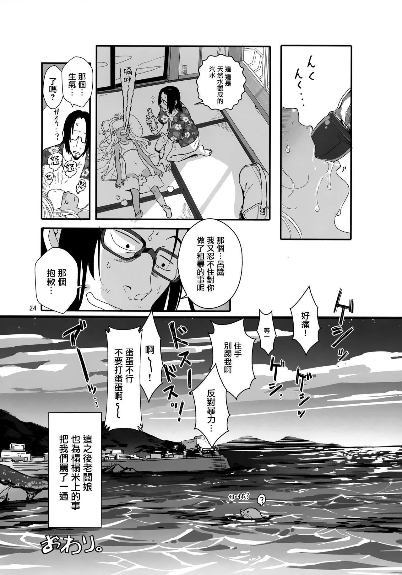 [日本漫画] (C96) [Kuronekokan-Monpetit (Yamizawa)] Ro-chan no Natsu no Resort de Suiminkan (Kantai Collection -KanColle-)  单本,眼镜,萝莉,单女,单男#[26P]-23