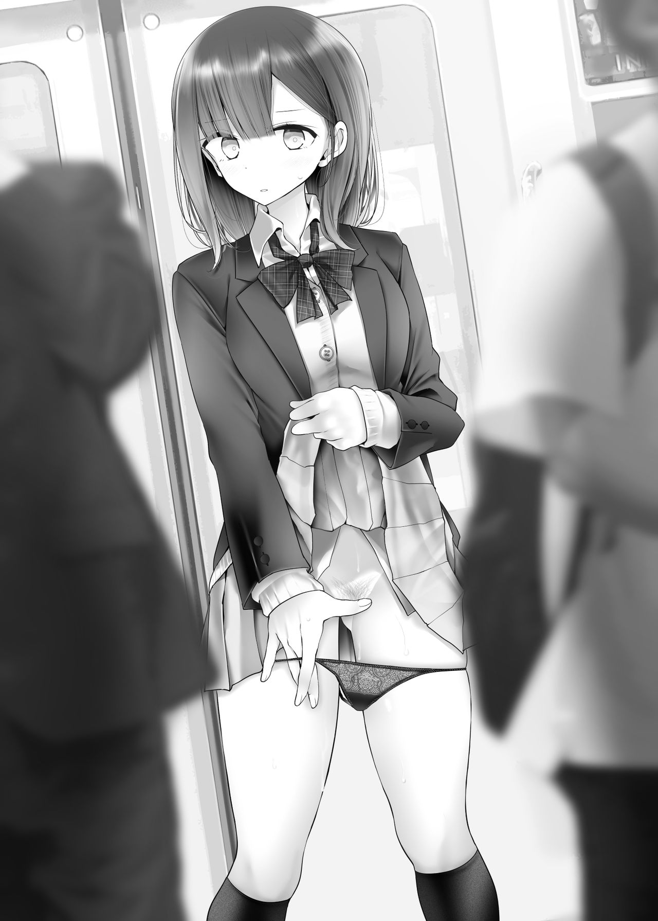 [日本漫画] [Usotsukiya (Oouso)] Tsuukin Douchuu de Anoko ga Midara na Koui o Shite Kuru Hanashi 2   单本,女学生制服,口交#[31P]-1