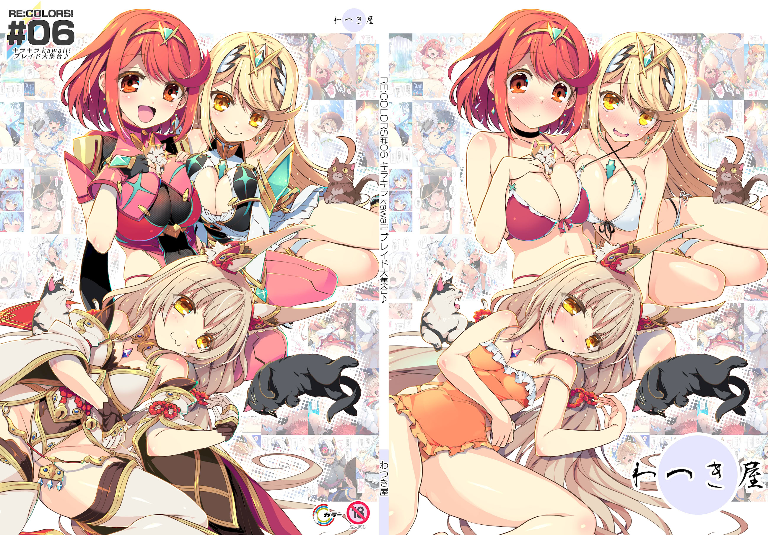 [日本漫画] [わつき屋 (わつきるみ、結城成)] RE：COLORS!#06 キラキラkawaii! ブレイド大集合♪ (ゼノブレイドシリーズ) 单本,巨乳大奶,露出,全彩,大阴茎#[75P]-75