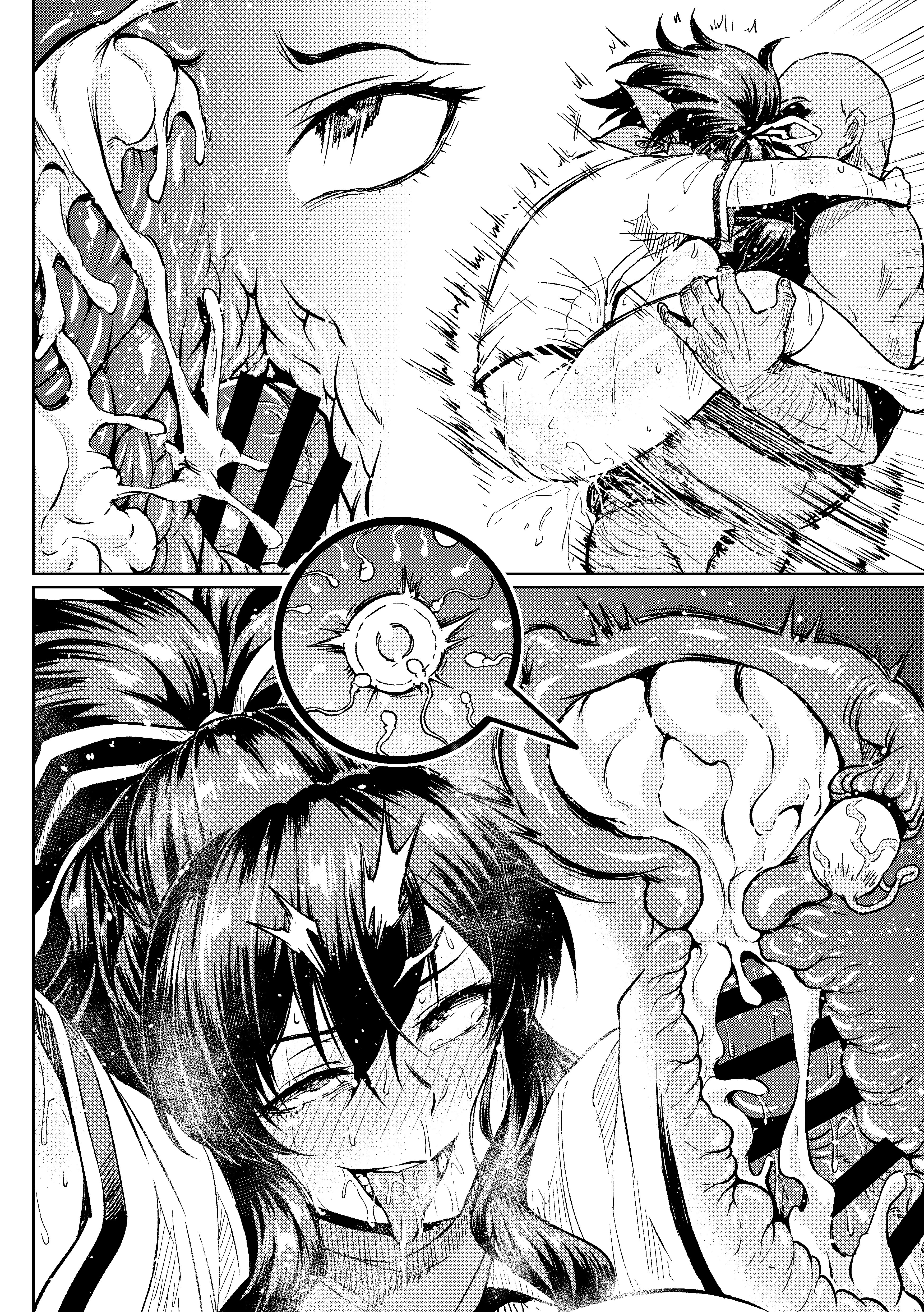[日本漫画] [アヘ丸] 男子必殺の訓練 (閃乱カグラ)  单本,巨乳大奶,女学生,内射中出#[12P]-12