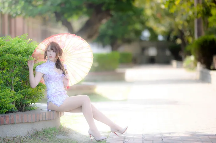 [爱美足] NO.040 Listening 旗袍絲襪高跟美腿外拍 街拍#[87P]-12