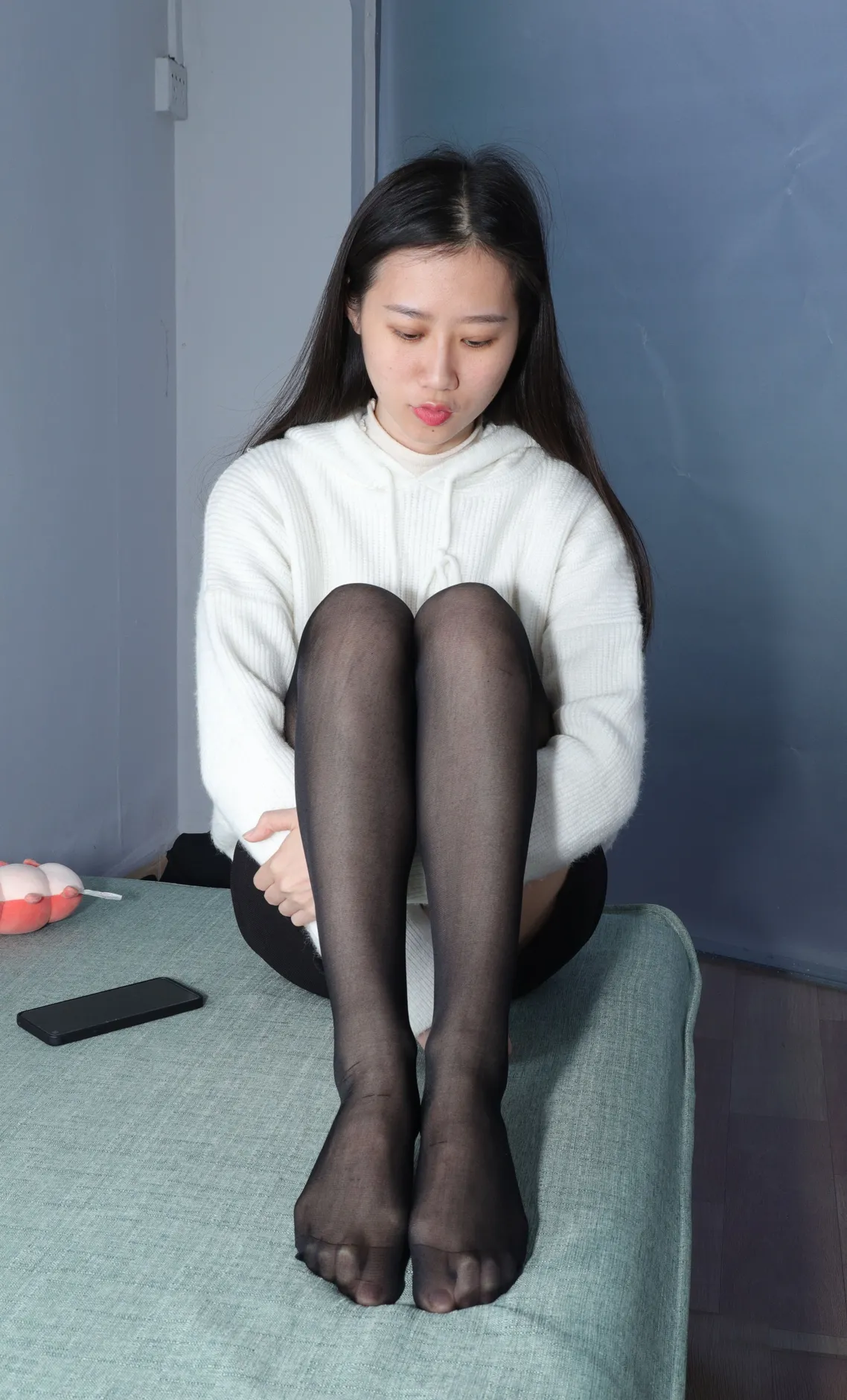 [爱美足] NO.122 热裤黑丝筒袜 街拍#[106P]-5