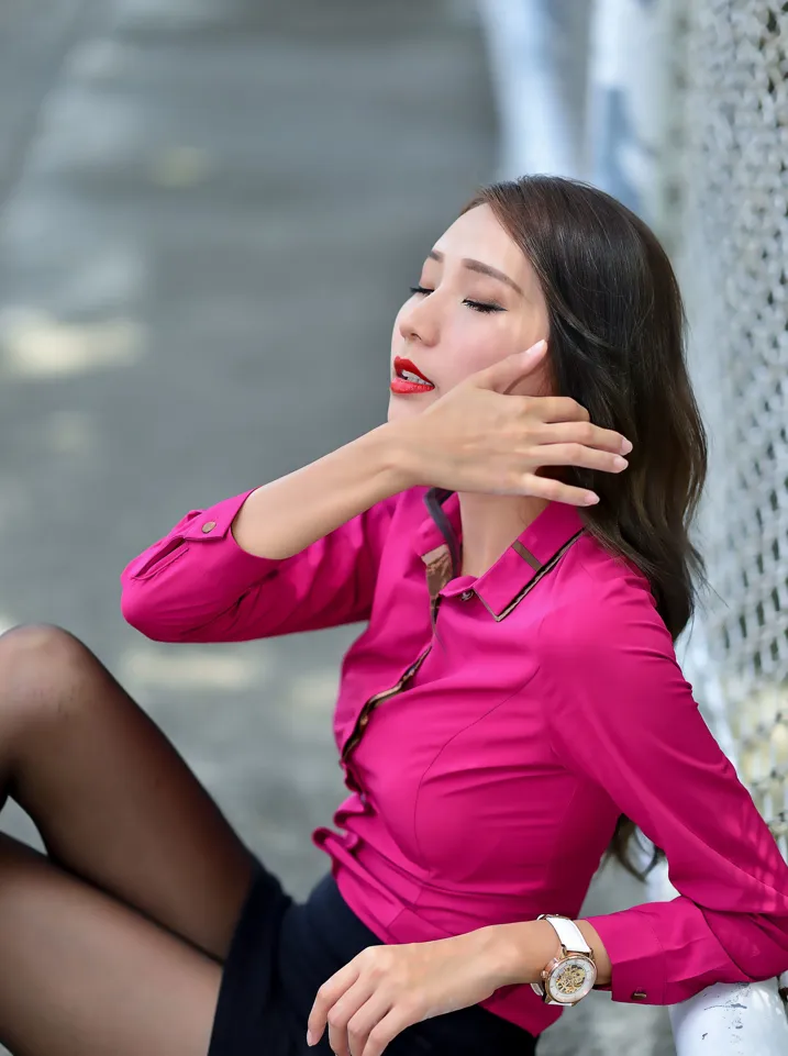 [爱美足] NO.199 Anita黄韵菲 OL黑丝高跟美腿 街拍#[105P]-13