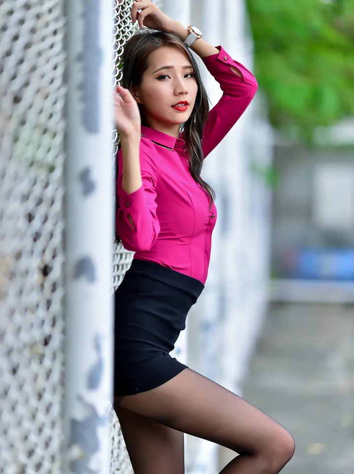 [爱美足] NO.199 Anita黄韵菲 OL黑丝高跟美腿 街拍#[105P]-8