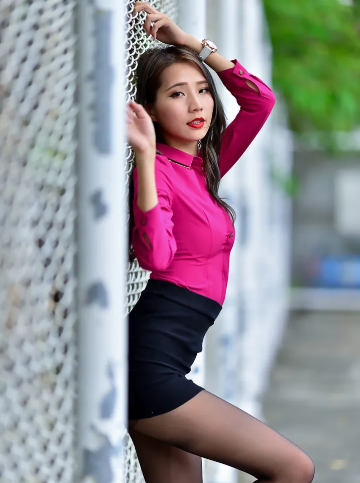 [爱美足] NO.199 Anita黄韵菲 OL黑丝高跟美腿 街拍#[105P]-9