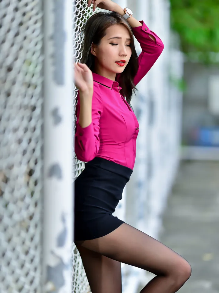 [爱美足] NO.199 Anita黄韵菲 OL黑丝高跟美腿 街拍#[105P]-10