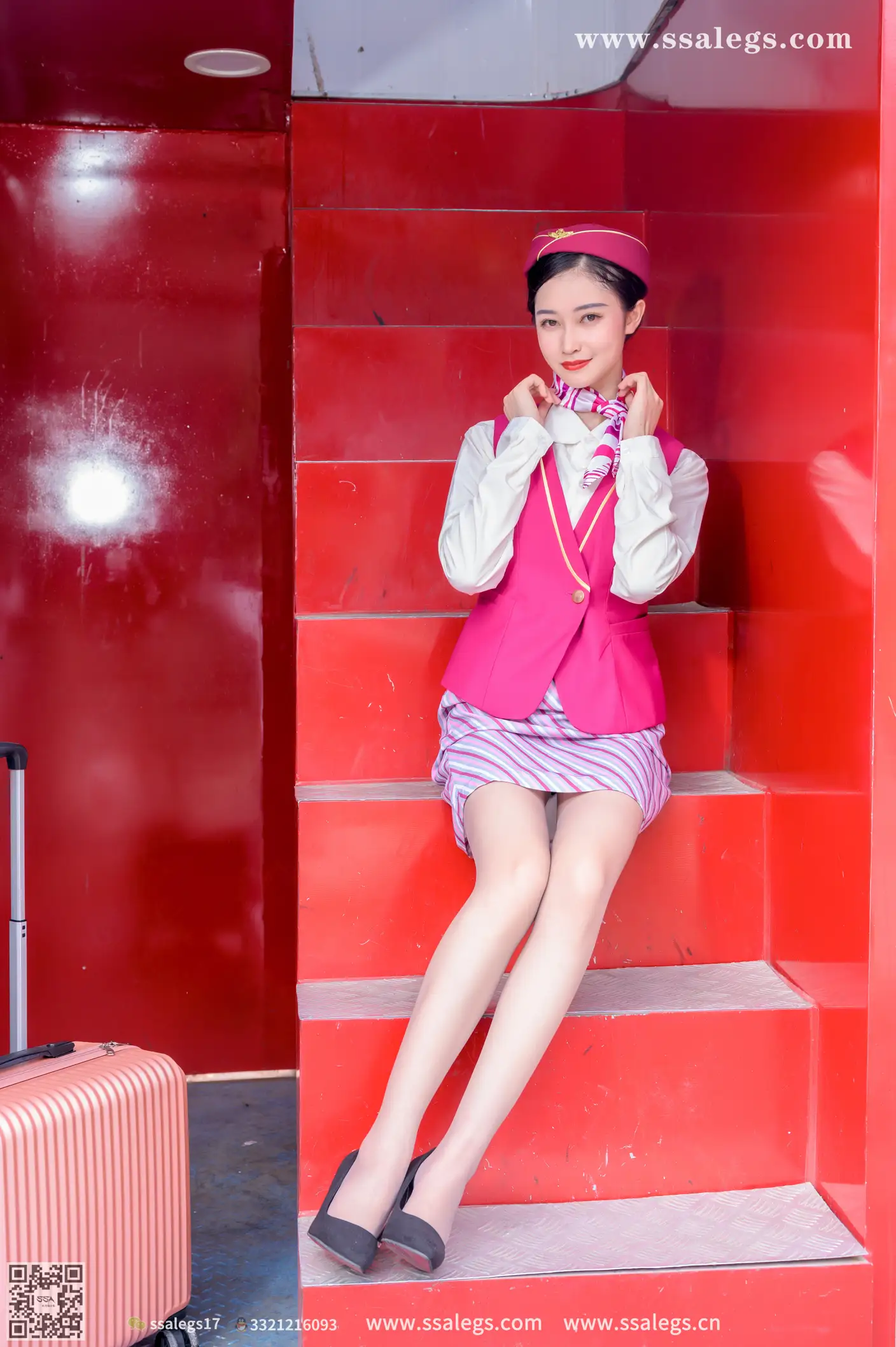 [Mzsock] NO.435 Her stewardess dream (top) silk club#[127P]-3