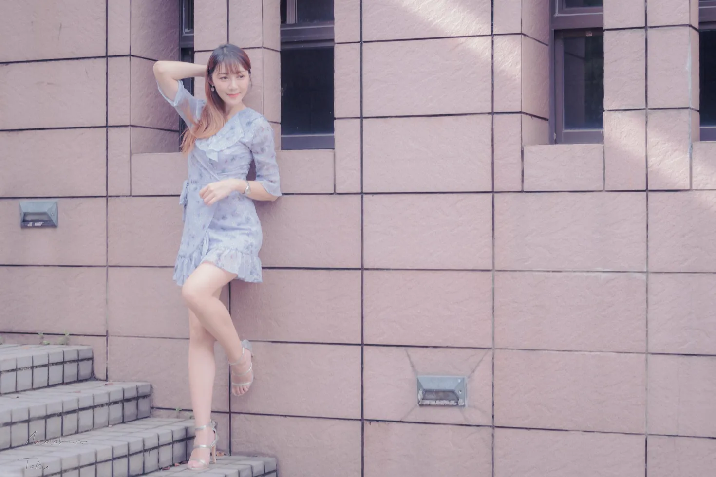 [爱美足] NO.197 彭璇 连衣短裙涼高美腿 街拍#[58P]-1