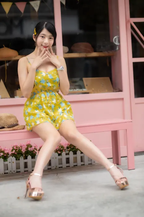[爱美足] NO.090 湘芹 性感短裙 高跟美腿外拍 街拍#[64P]-6