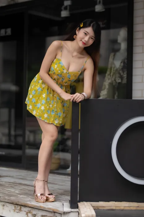 [爱美足] NO.090 湘芹 性感短裙 高跟美腿外拍 街拍#[64P]-6