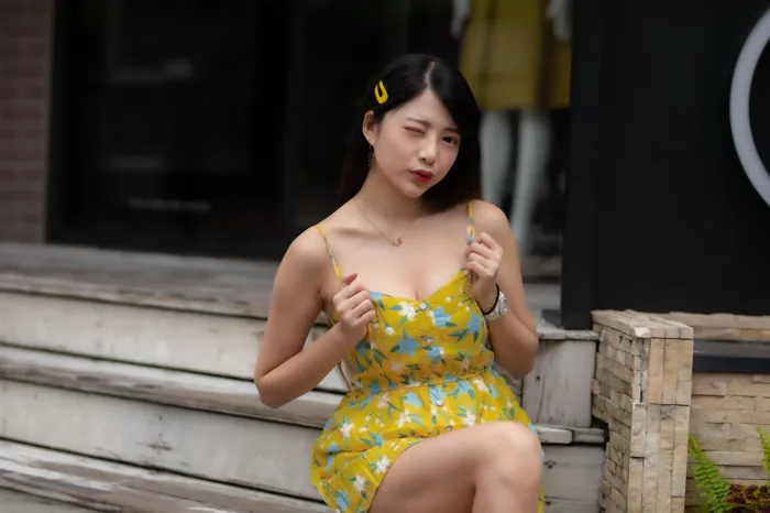 [爱美足] NO.090 湘芹 性感短裙 高跟美腿外拍 街拍#[64P]-4