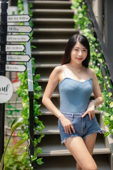 [爱美足] NO.090 湘芹 性感短裙 高跟美腿外拍 街拍#[64P]-7