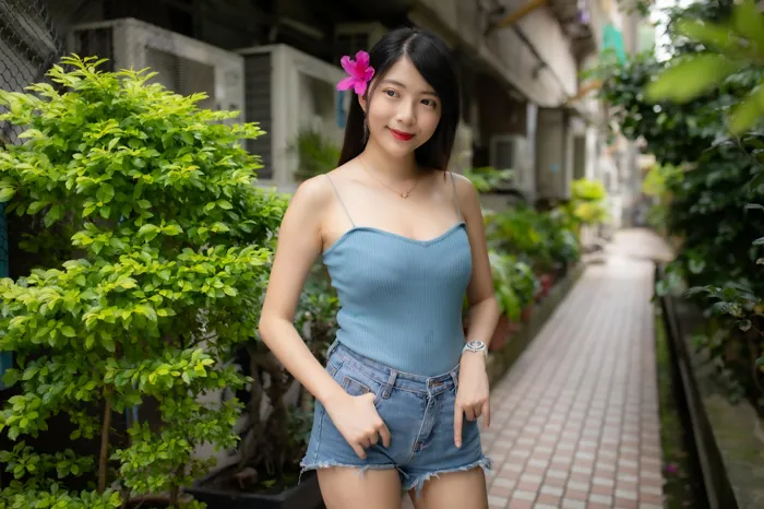[爱美足] NO.090 湘芹 性感短裙 高跟美腿外拍 街拍#[64P]-1