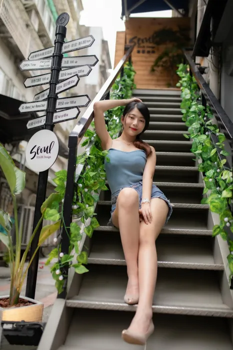 [爱美足] NO.090 湘芹 性感短裙 高跟美腿外拍 街拍#[64P]-8