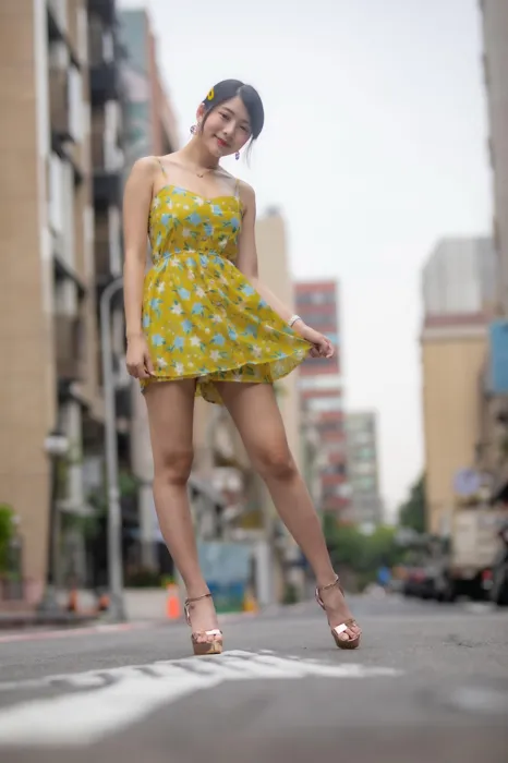 [爱美足] NO.090 湘芹 性感短裙 高跟美腿外拍 街拍#[64P]-7