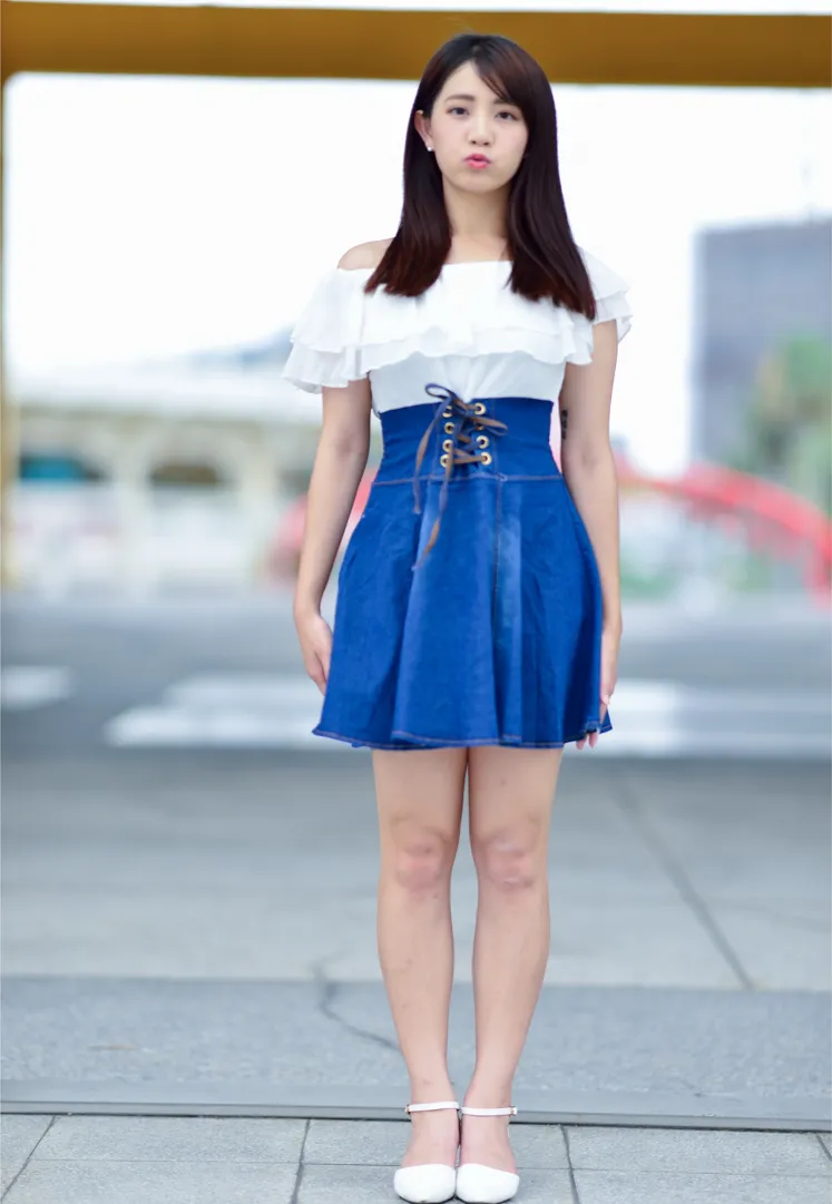 [Mzsock] NO.168 Shanshan denim short skirt with high legs and beautiful legs street photography#[35P]-10