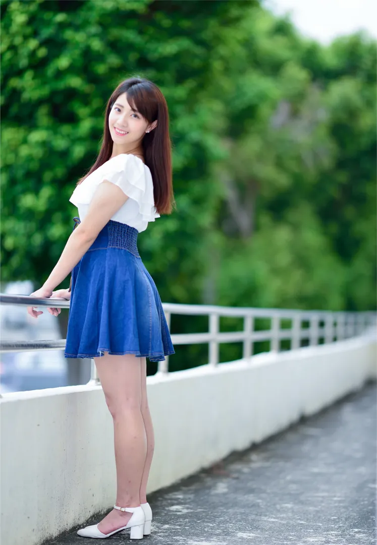 [Mzsock] NO.168 Shanshan denim short skirt with high legs and beautiful legs street photography#[35P]-1