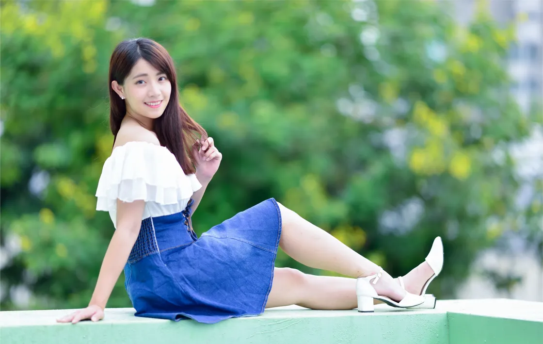 [Mzsock] NO.168 Shanshan denim short skirt with high legs and beautiful legs street photography#[35P]-5