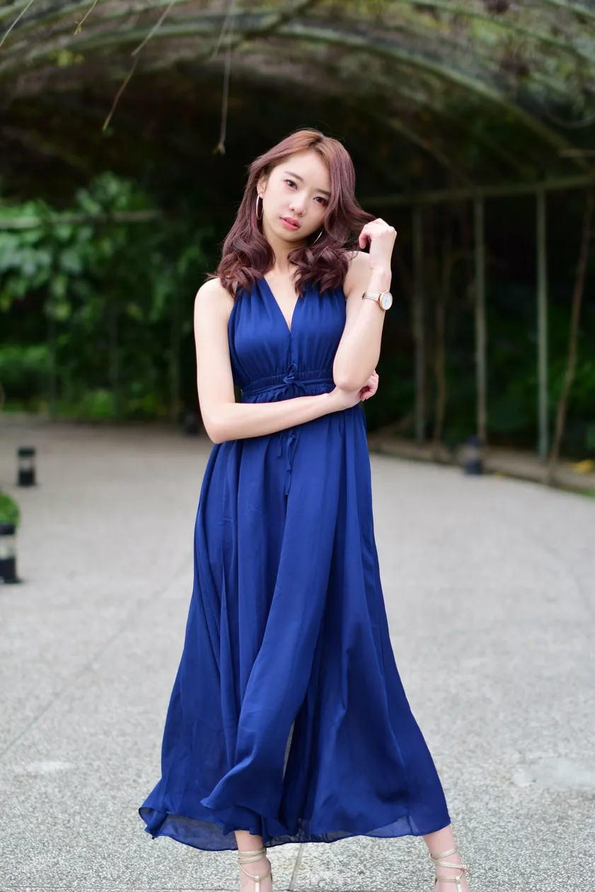 [Mzsock] NO.178 Youbao long skirt with high slits and high legs street photography#[105P]-3
