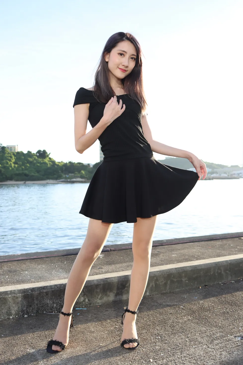 [爱美足] NO.140 Elaine Chung 连衣裙丝袜凉高美腿 街拍#[73P]-16
