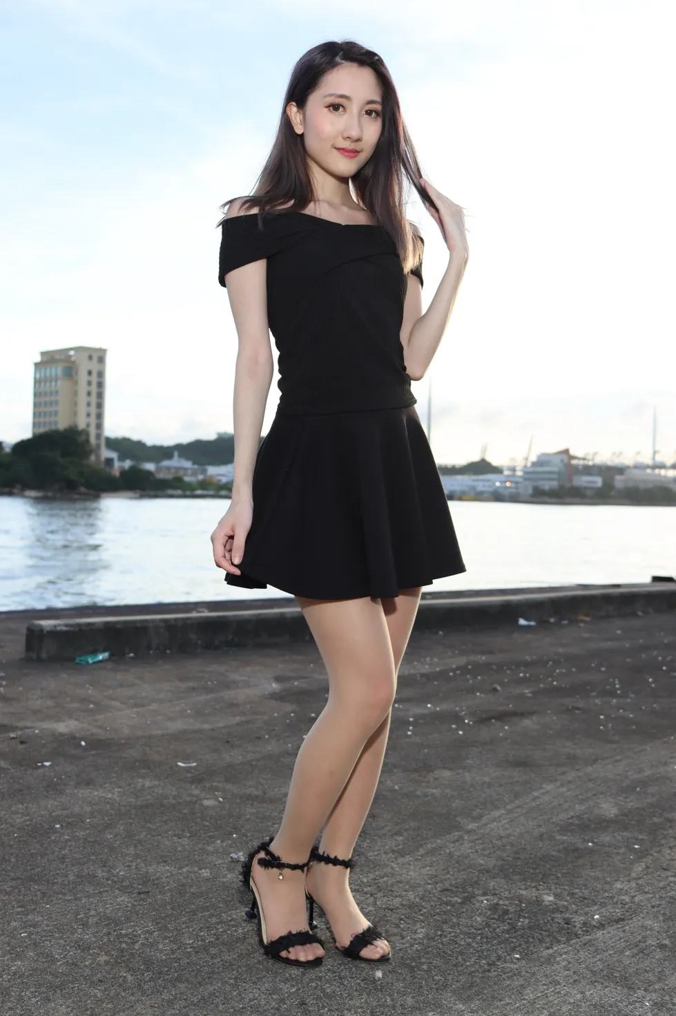 [爱美足] NO.140 Elaine Chung 连衣裙丝袜凉高美腿 街拍#[73P]-10