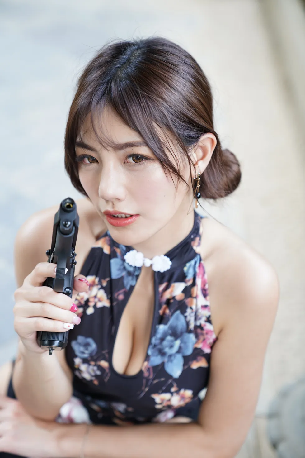 [爱美足] NO.104 陈葳 蓝花短旗袍高跟美腿 街拍#[117P]-17