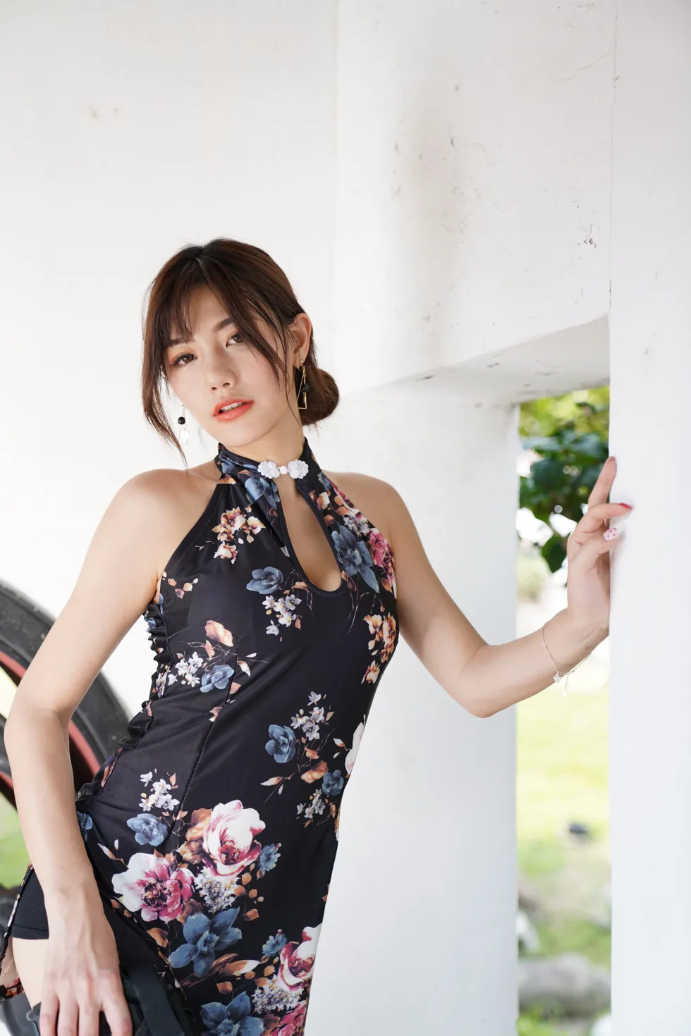 [爱美足] NO.104 陈葳 蓝花短旗袍高跟美腿 街拍#[117P]-4