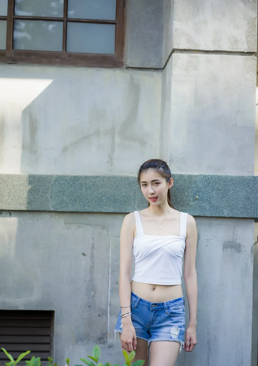 [爱美足] NO.186 金允乔 露肚牛仔短裤凉高美腿 街拍#[47P]-6