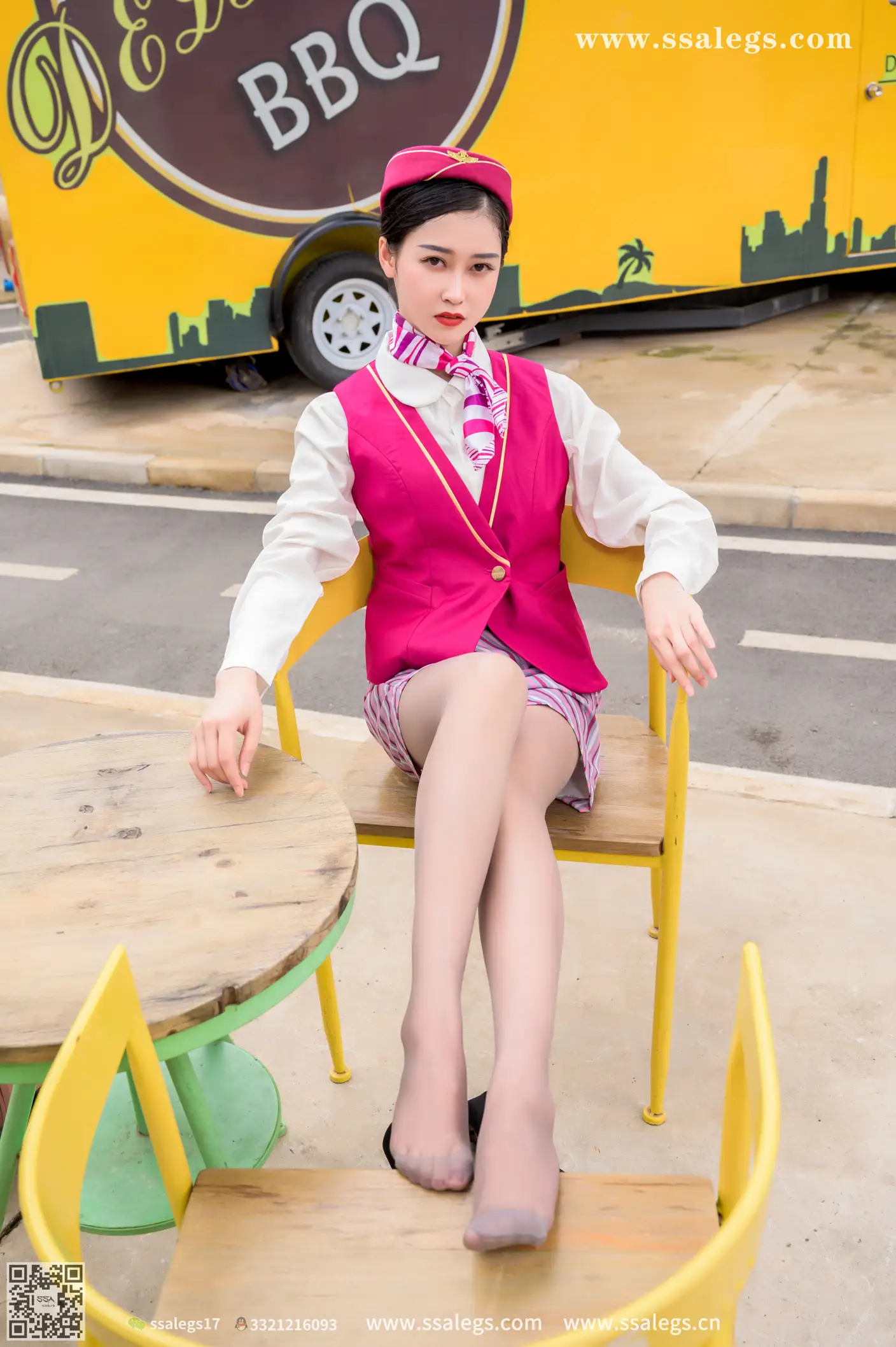[Mzsock] NO.436 Her stewardess dream (below) silk club#[127P]-1