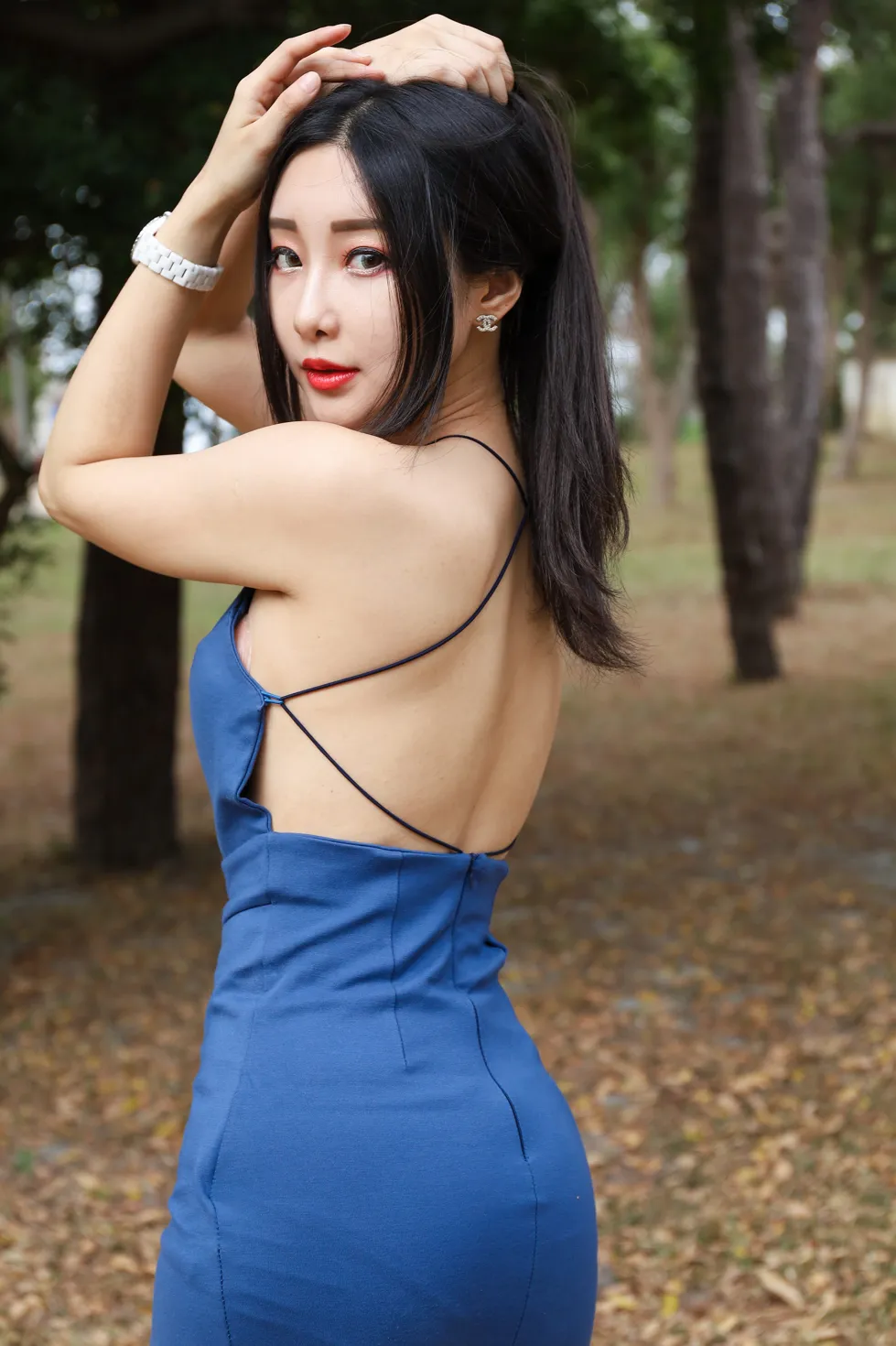 [爱美足] NO.165 吴采婕 吊带连衣短裙凉高美腿 街拍#[50P]-4