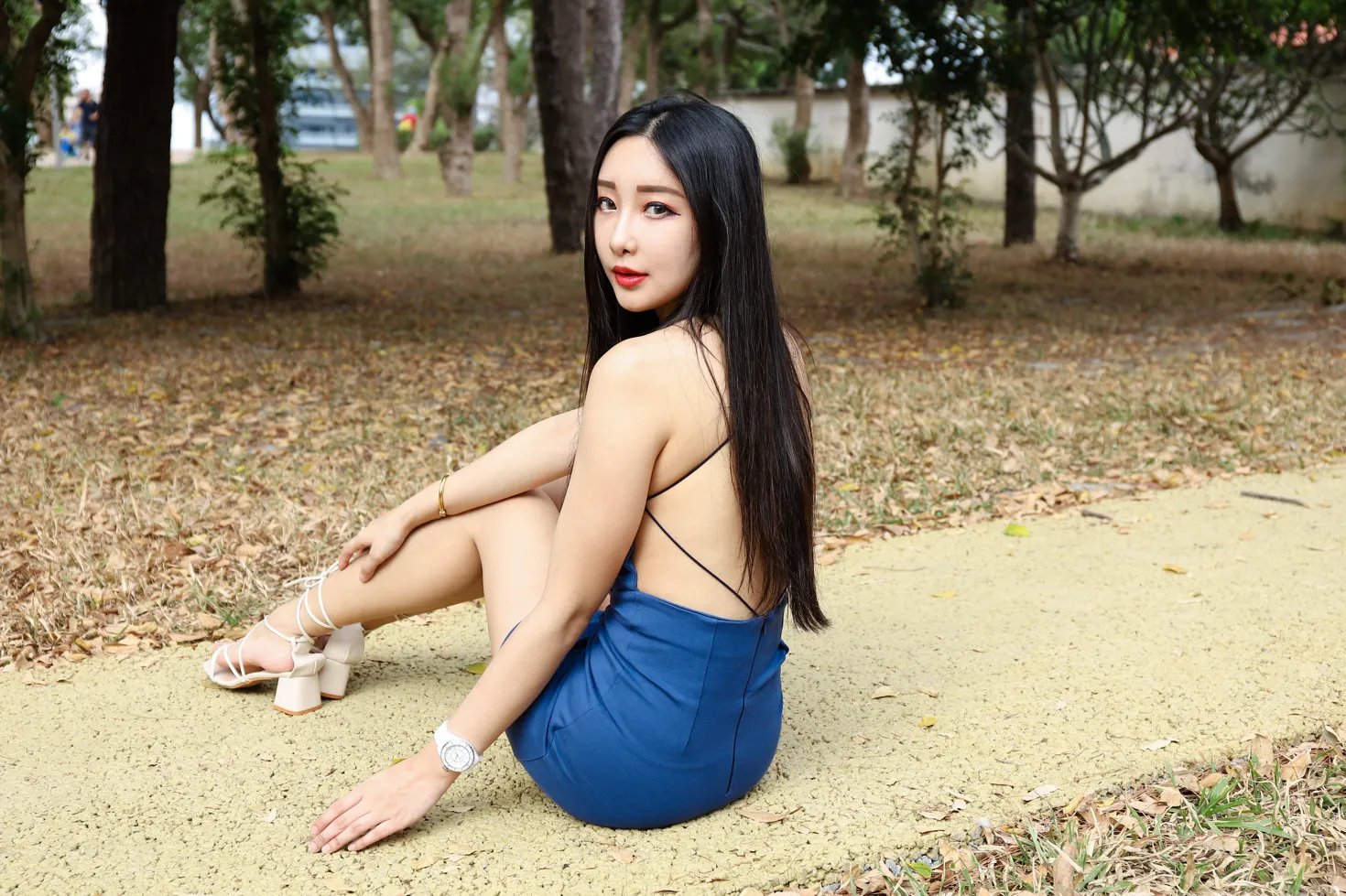 [爱美足] NO.165 吴采婕 吊带连衣短裙凉高美腿 街拍#[50P]-5