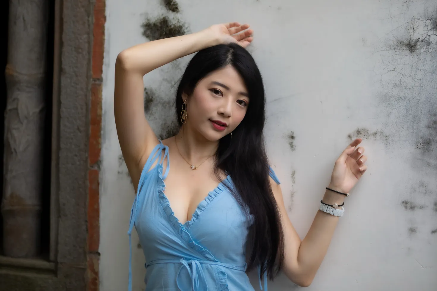 [爱美足] NO.170 湘芹 吊带连衣裙高跟美腿 街拍#[48P]-9
