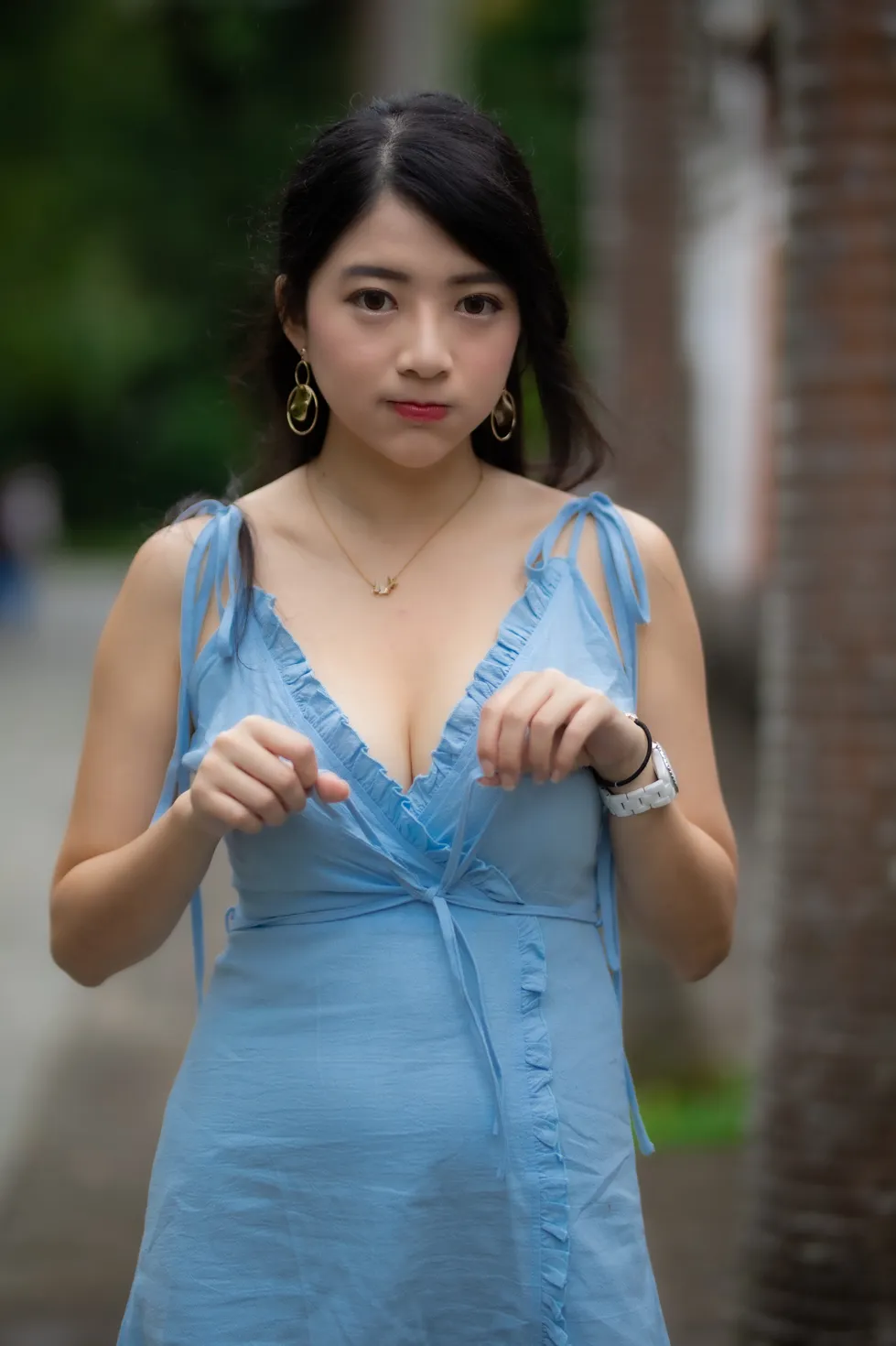 [爱美足] NO.170 湘芹 吊带连衣裙高跟美腿 街拍#[48P]-4