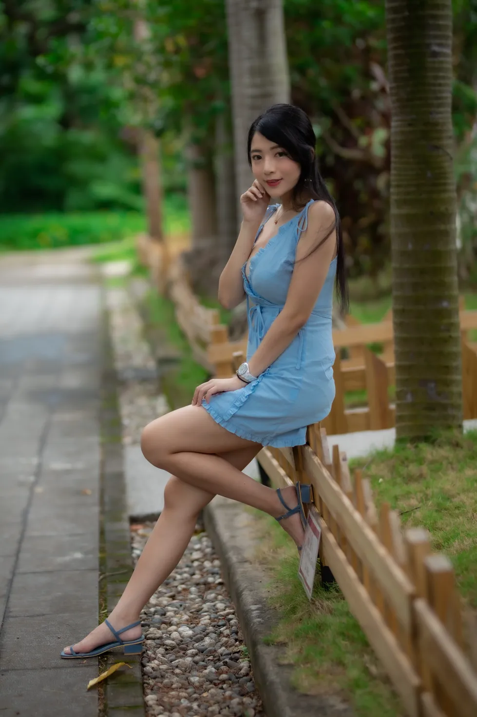 [爱美足] NO.170 湘芹 吊带连衣裙高跟美腿 街拍#[48P]-5