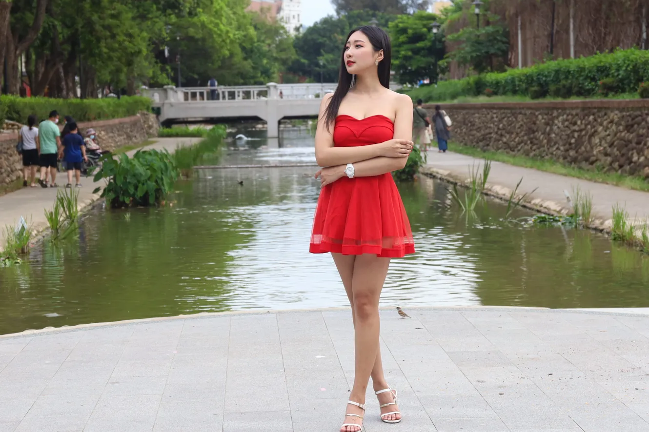 [Mzsock] NO.132 Wu Caijie’s small dress with high legs and beautiful legs street photography#[49P]-6